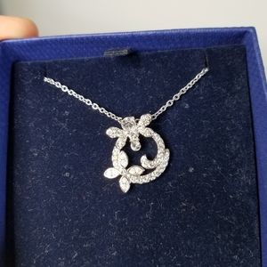 Swarovski Dragonfly and Flower Necklace